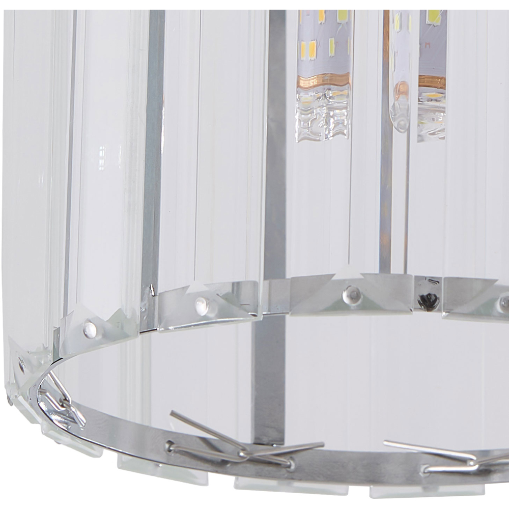 Living and Home Chrome Crystal E27 Ceiling Light Image 6