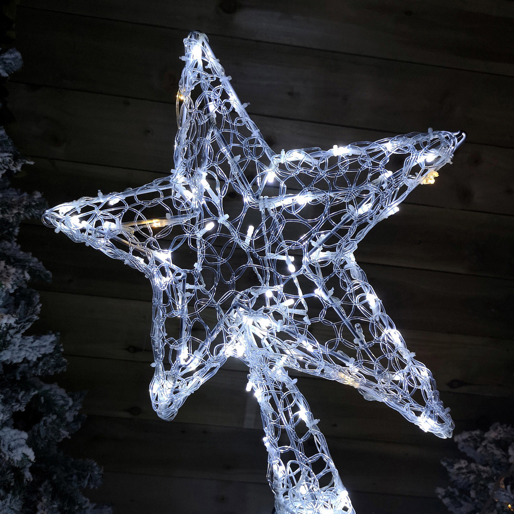 Samuel Alexander Warm and Cool White LED Soft Acrylic 2D Shooting Christmas Star 1.2m Image 2