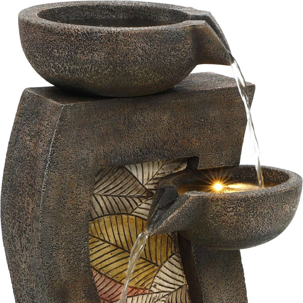 Serenity 4-Tier LED Autumn Falls Water Feature Image 5