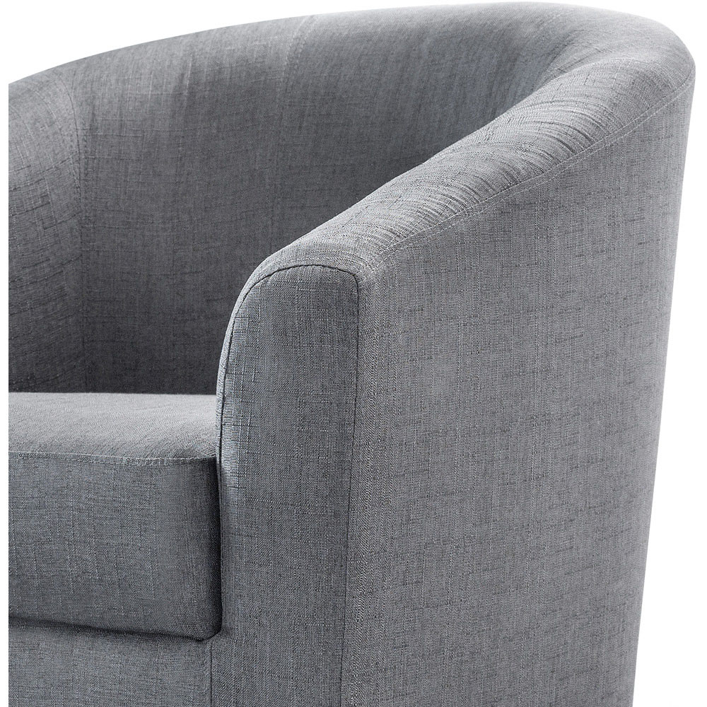 Julian Bowen Hugo Slate Grey Linen Tub Chair  Image 3