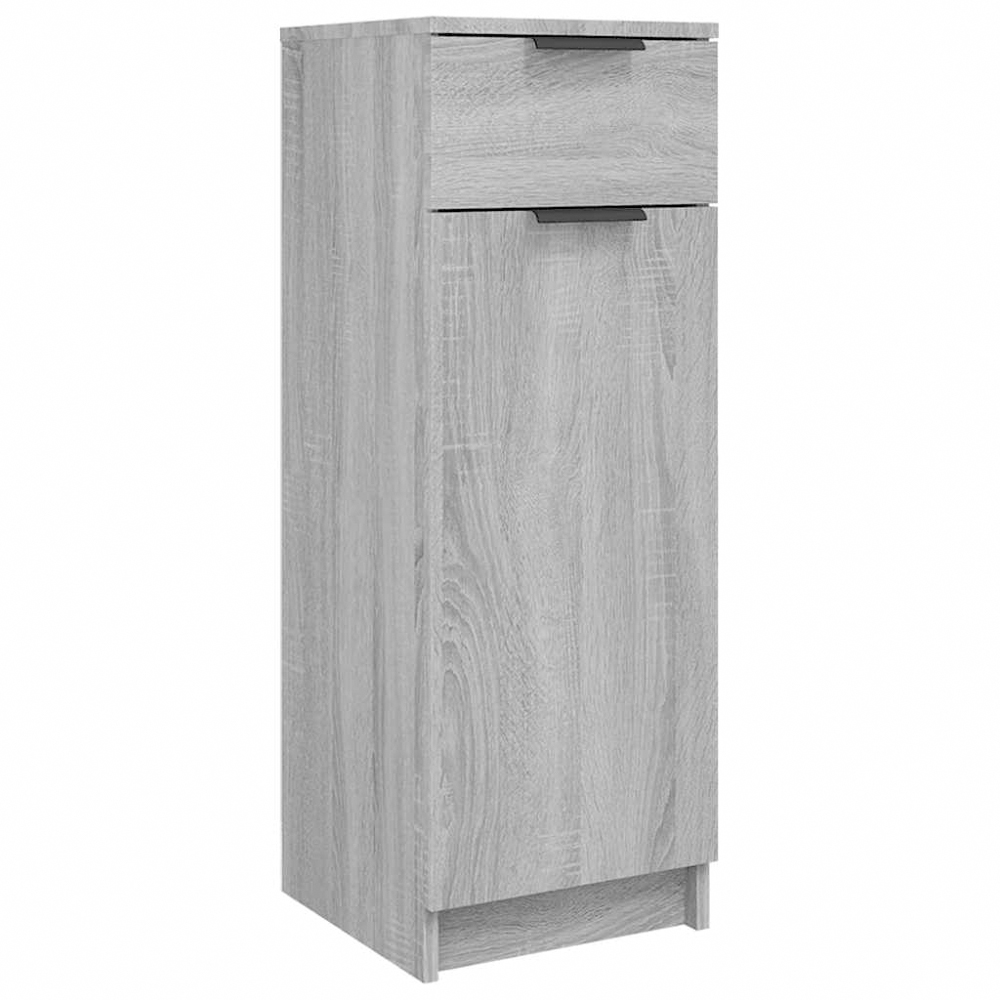 vidaXL Single Door Single Drawer Grey Sonoma Bathroom Cabinet Image 2