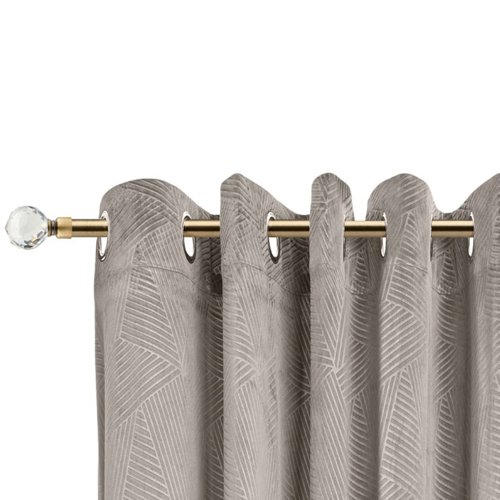 New Edge Blinds Cristalla 160-300cm Extendable Brass Eyelet Metal Curtain Pole Set Image 2