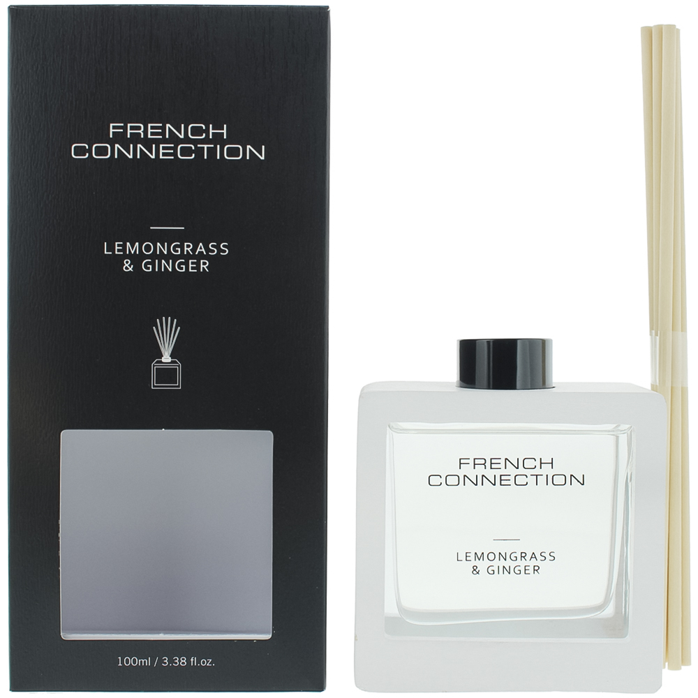 French Connection Wooden Collection Lemongrass and Ginger Reed Diffuser 100ml Image 1