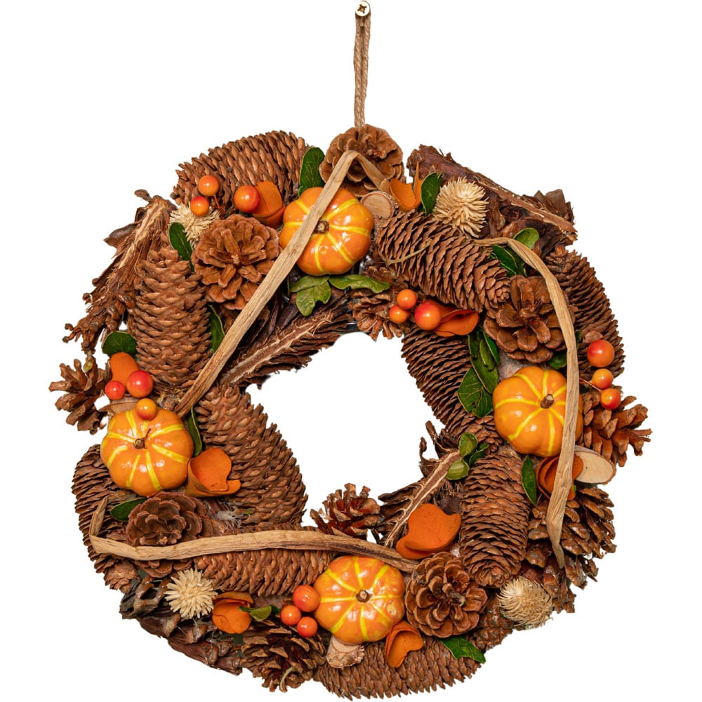 Samuel Alexander Artificial Hanging Home Autumn Wreath 36cm Image 1