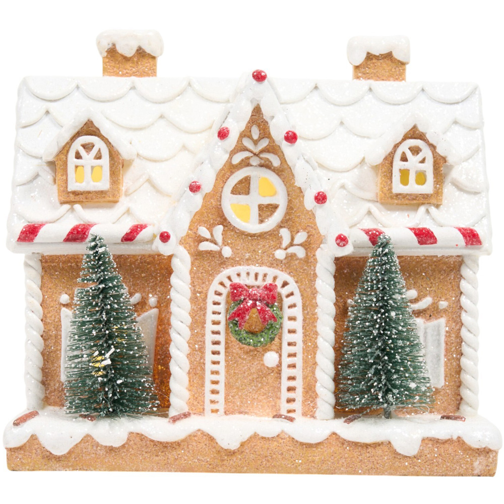 Light Up Gingerbread House Decoration Image 4