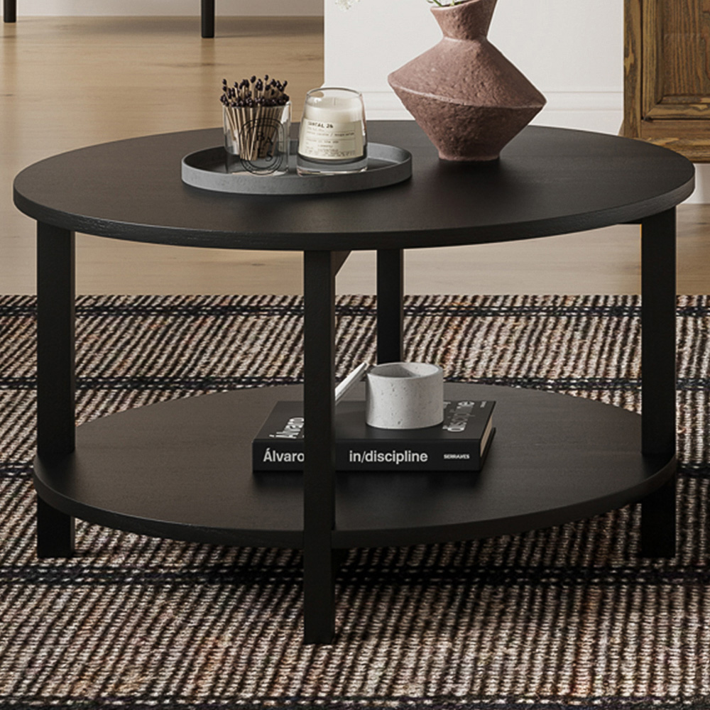 Westbrook Single Shelf Black Coffee Table Image 1