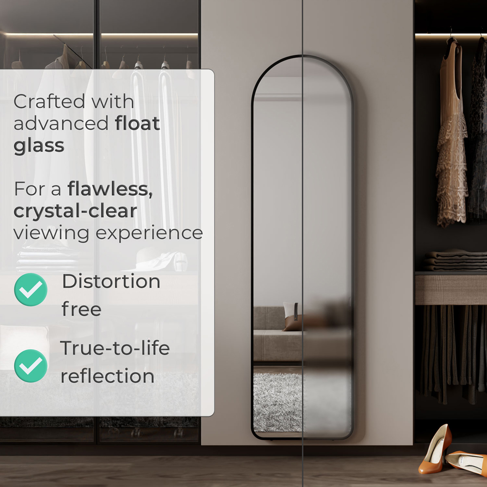 Neo Black Metal Frame Full Length Mirror 40 x 150cm Image 8
