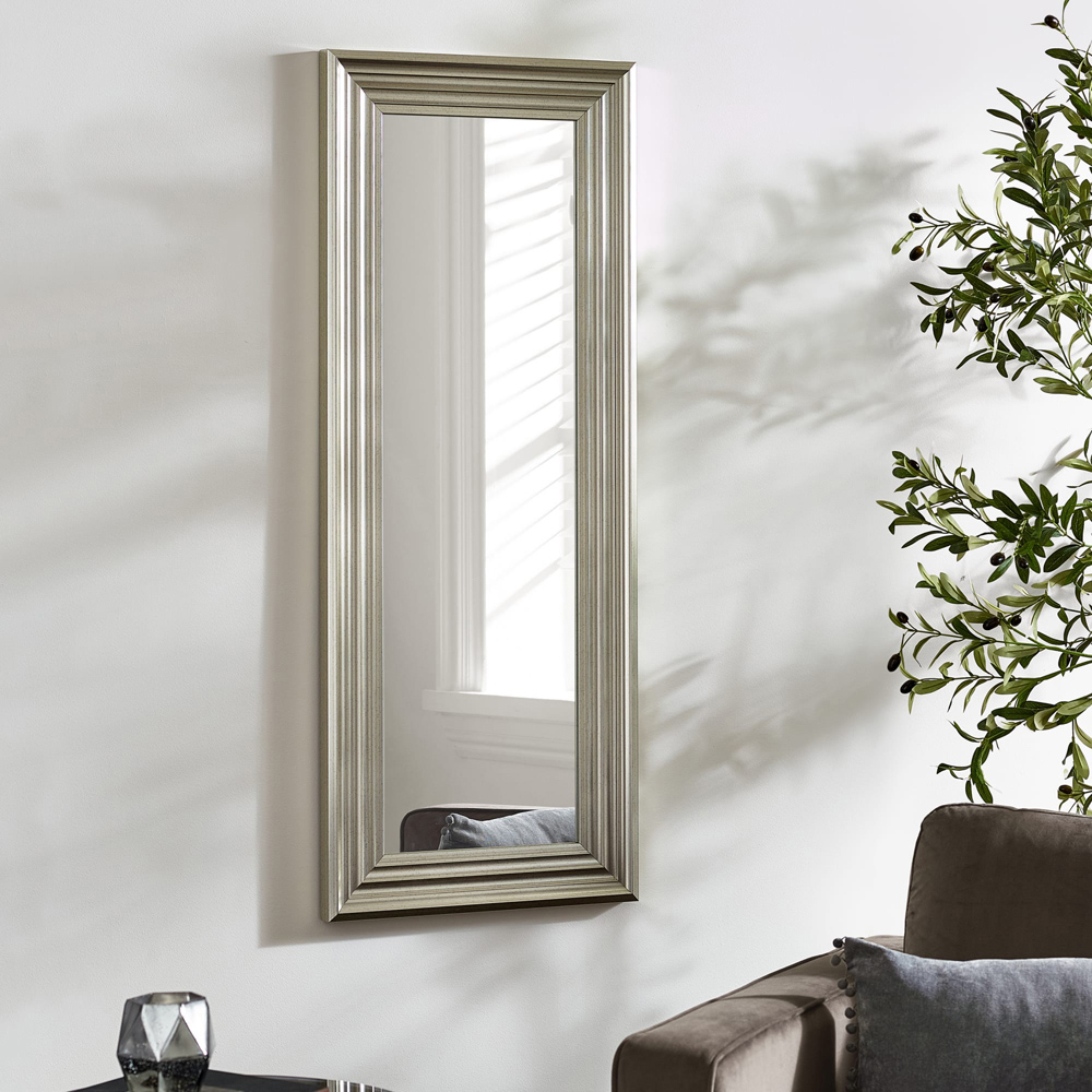 Julian Bowen Tokyo Pewter Rectangular Full Length Dressing Mirror 115 x 45cm Image 2