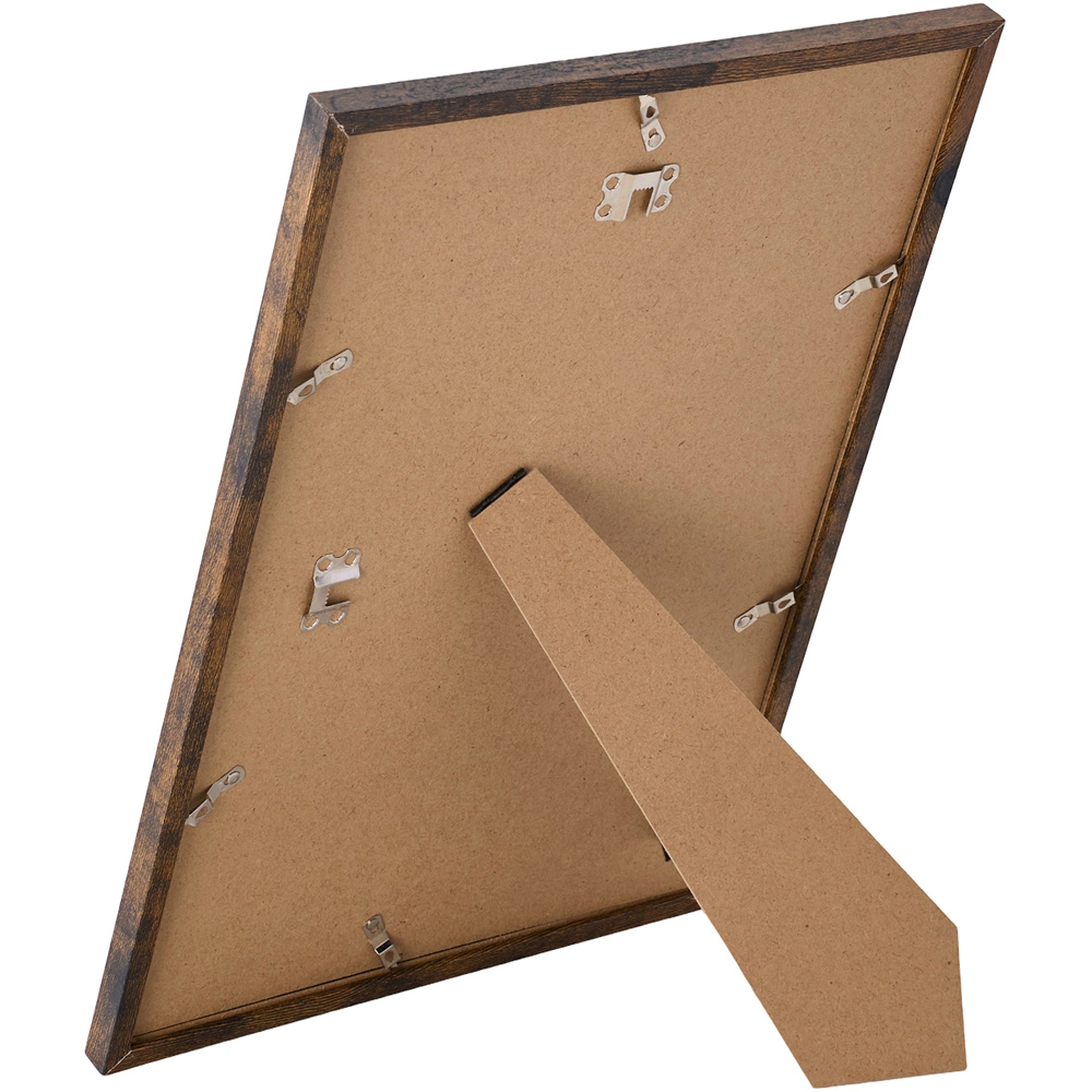 Living and Home Dark Walnut Wood Grain Photo Frame 11.7 x 16.5 inch 5 Pack Image 4