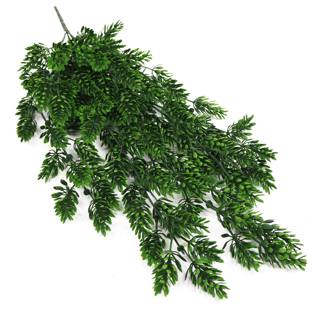 Leaf Clustered Fern Hanging Artificial Plant 4ft Image 2