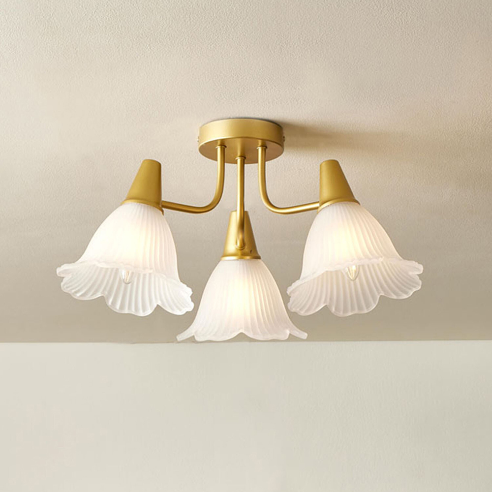 Chloe 3 Way Ceiling Light Fitting Gold Image 4