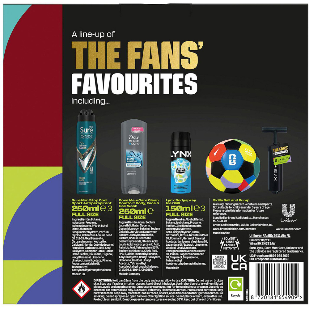 Sure FIFA Fans Favourites Bodywash and Bodyspray with Skills Ball and Pump Gift Set for Him 2 Pack Image 5