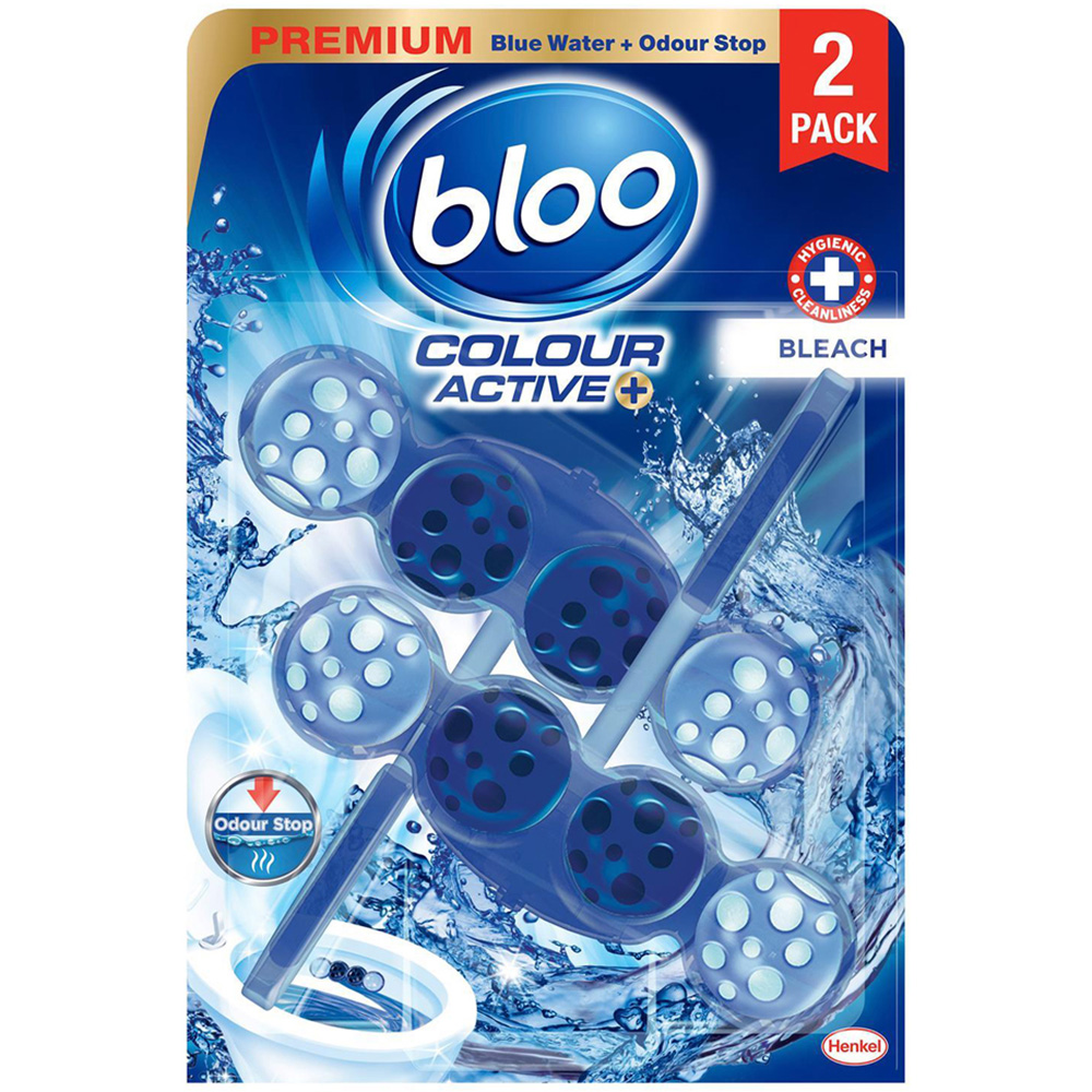 Bloo Colour Active+ Bleach Toilet Rim Block 50g 24 Pack Image 2