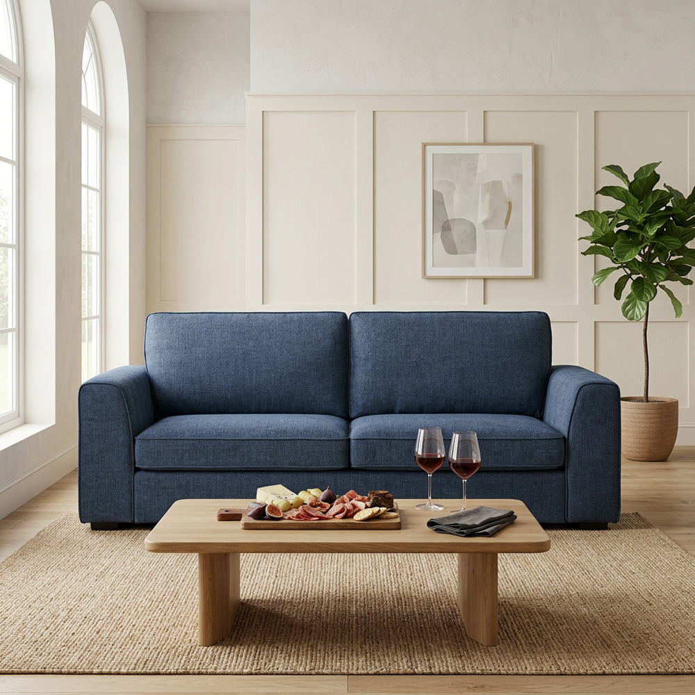 Matilda 3 Seater Blue Sofa Image 3