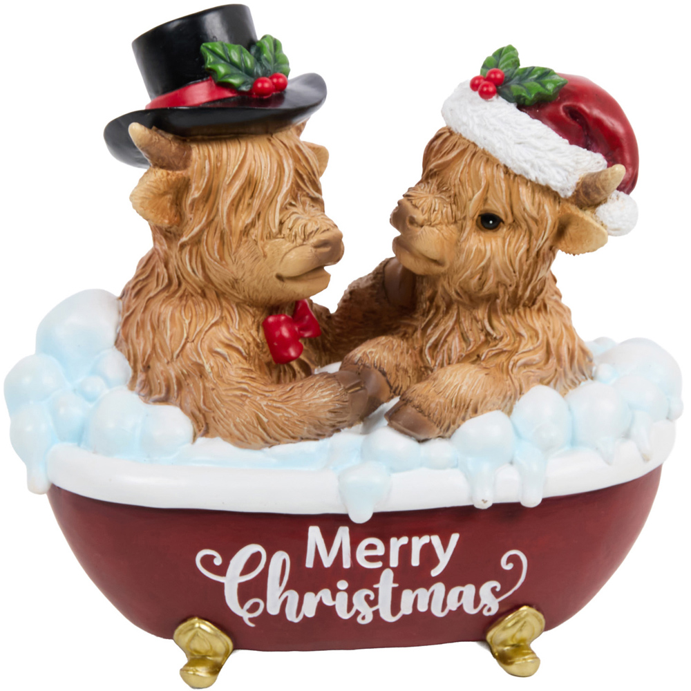 Bubble Bath Highland Cows Decoration Image 1