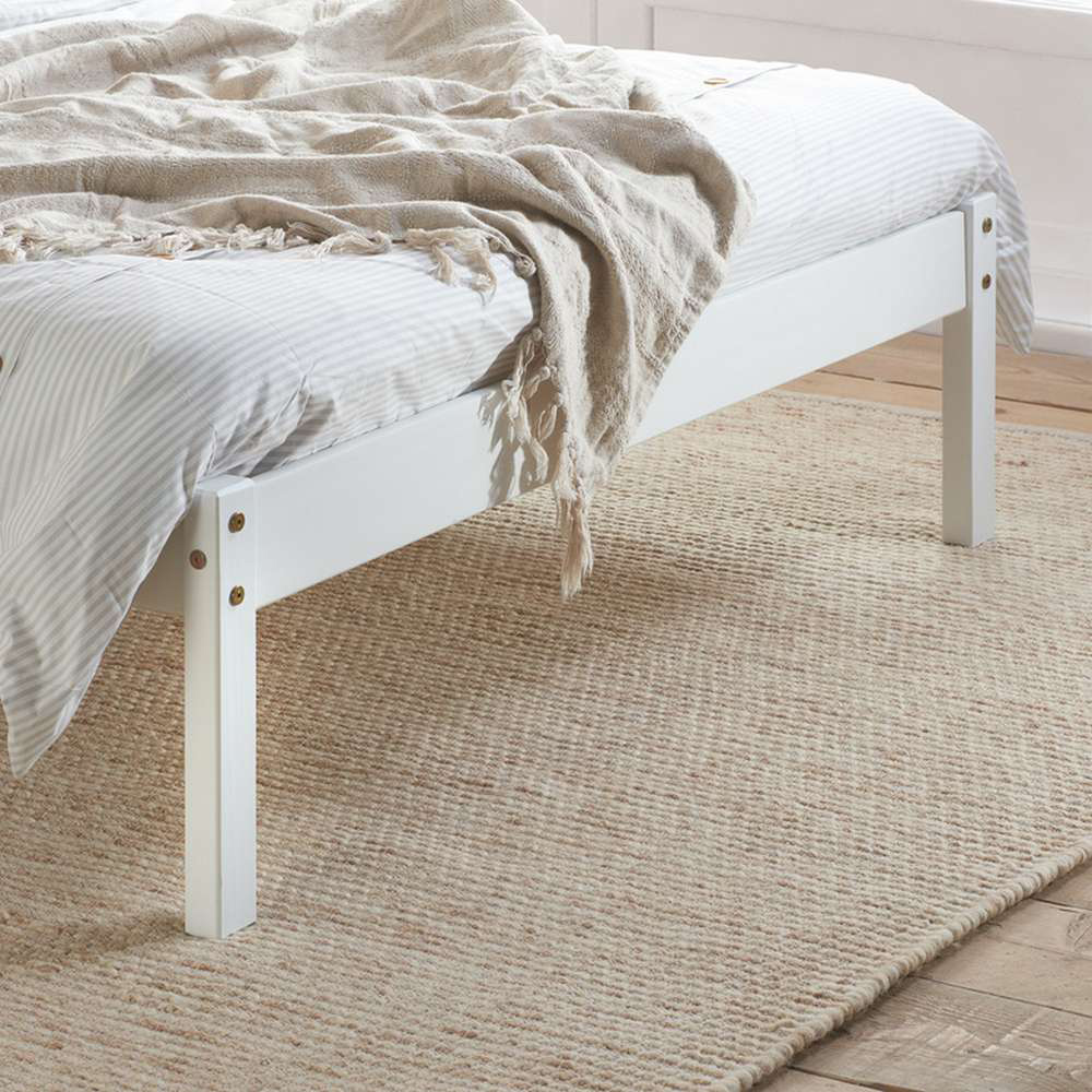 Denver Double White Wooden Bed Image 8