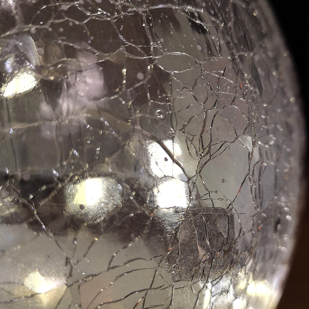 Samuel Alexander Winter Scene Crackle Effect Glass Ball LED Christmas Decoration Image 4