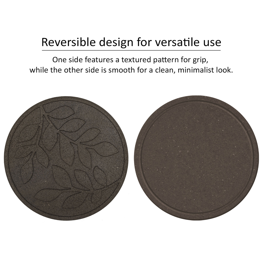 Nicoman Brown Leaves Reversible Garden Stepping Stone 46cm 4 Pack Image 7
