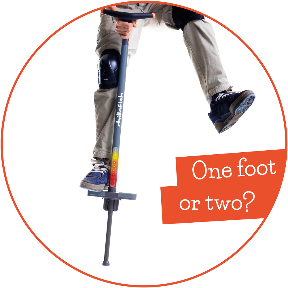 Chillafish Poogi Teen Glow Papaya Light-Up Pogo Stick Image 6