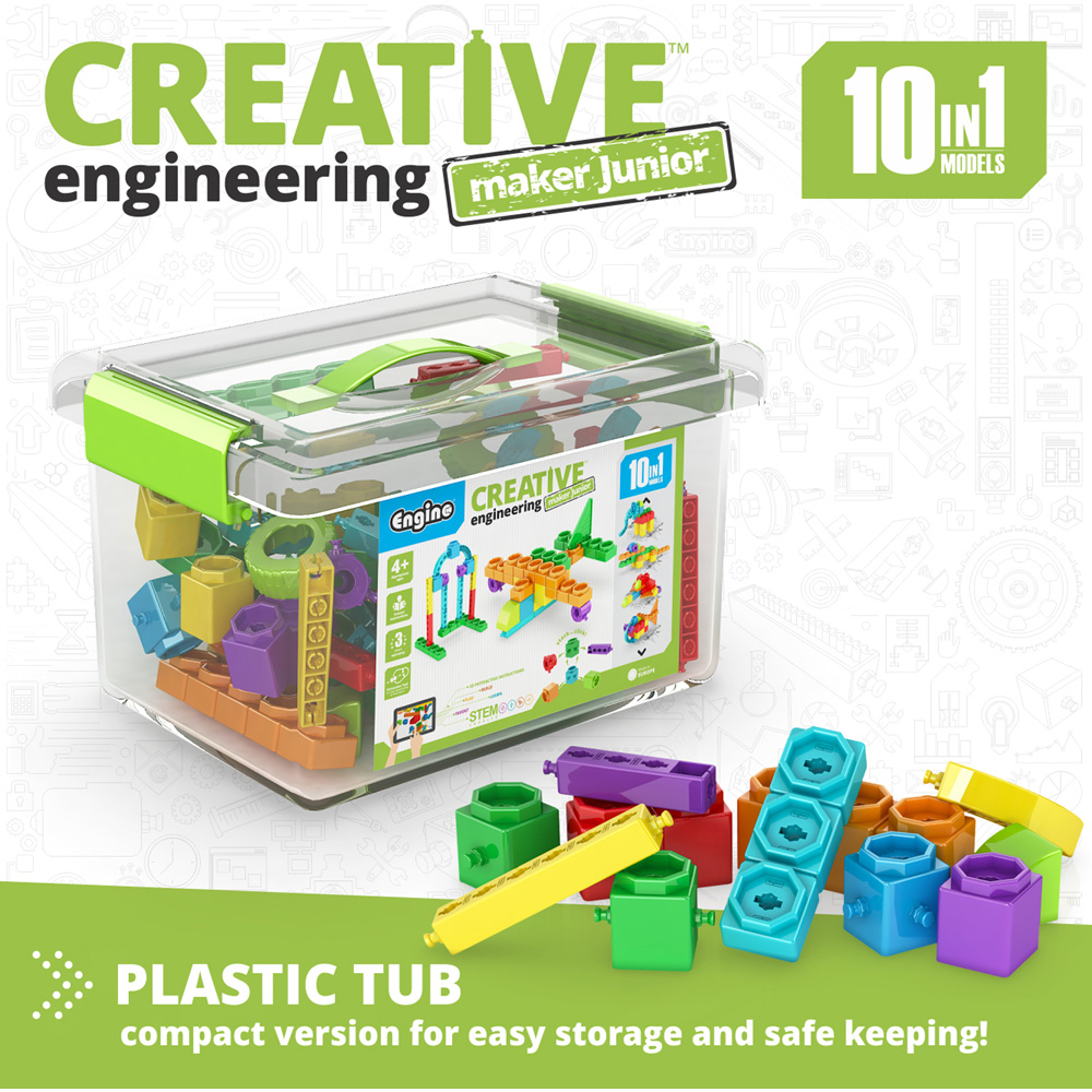 Engino Creative Engineering 10 in 1 Maker Junior Set Image 3