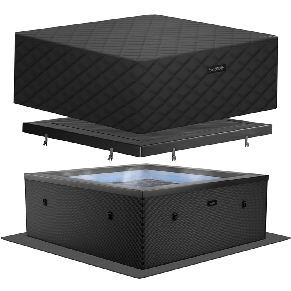 Wave Spas Garda 4 Person Charcoal Black Eco Foam Hot Tub with EnergySave Bundle Image 3