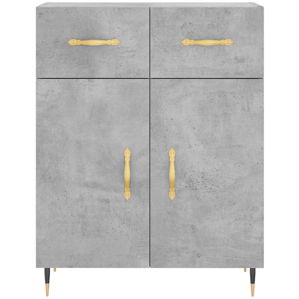 vidaXL 2 Door 2 Drawer 3 Shelf Concrete Grey Highboard Image 8