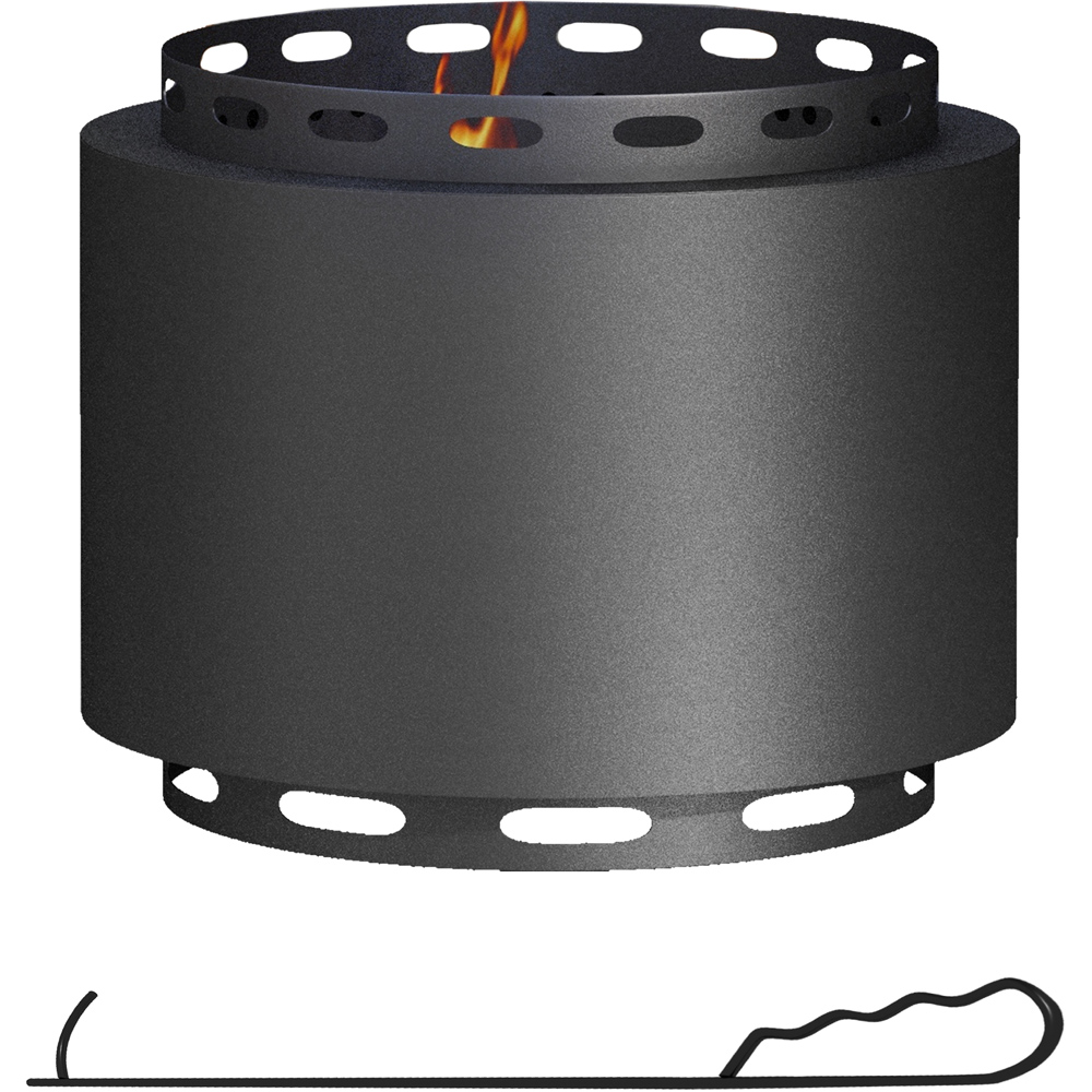 Outsunny Black Portable Wood Burning Fire Pit Image 1