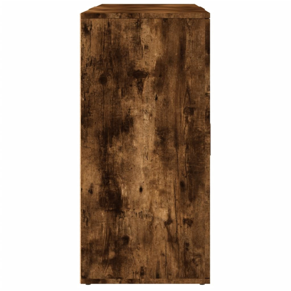 vidaXL 4 Door 4 Drawer Smoked Oak Sideboard Image 5