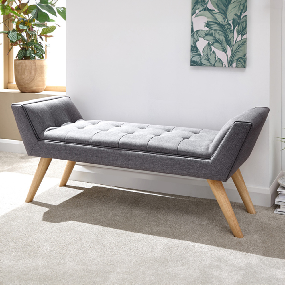 GFW Milan Dark Grey Ottoman Window Seat Image 1