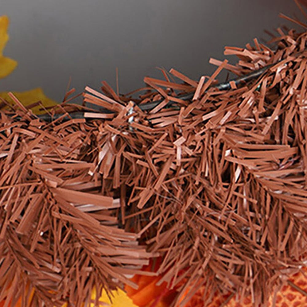 Living and Home LED Wreath with Maple Leaves Pumpkins Berries and Pinecones 60cm Image 6
