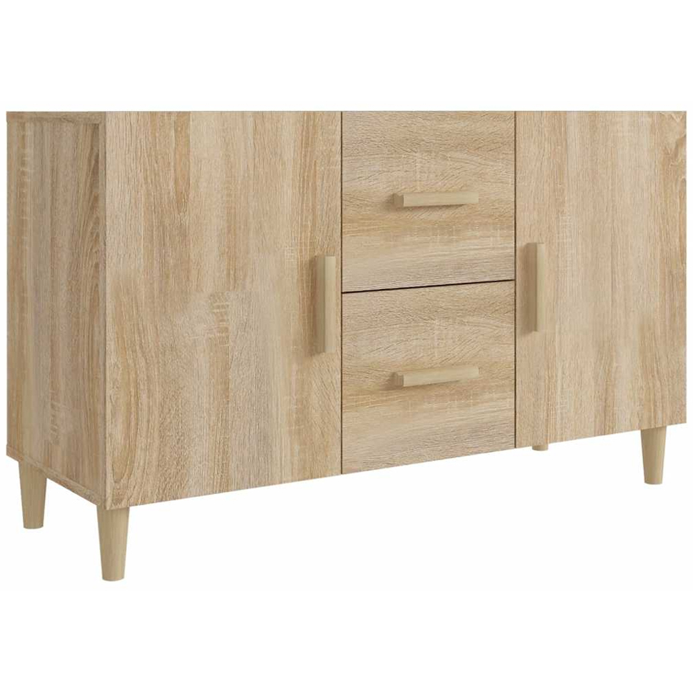 vidaXL 2 Door 2 Drawer Sonoma Oak Sideboard Image 2