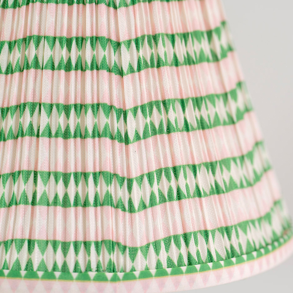 ValueLights Riza Pink Aztec Tapered Pleated Lamp Shade Small Image 3