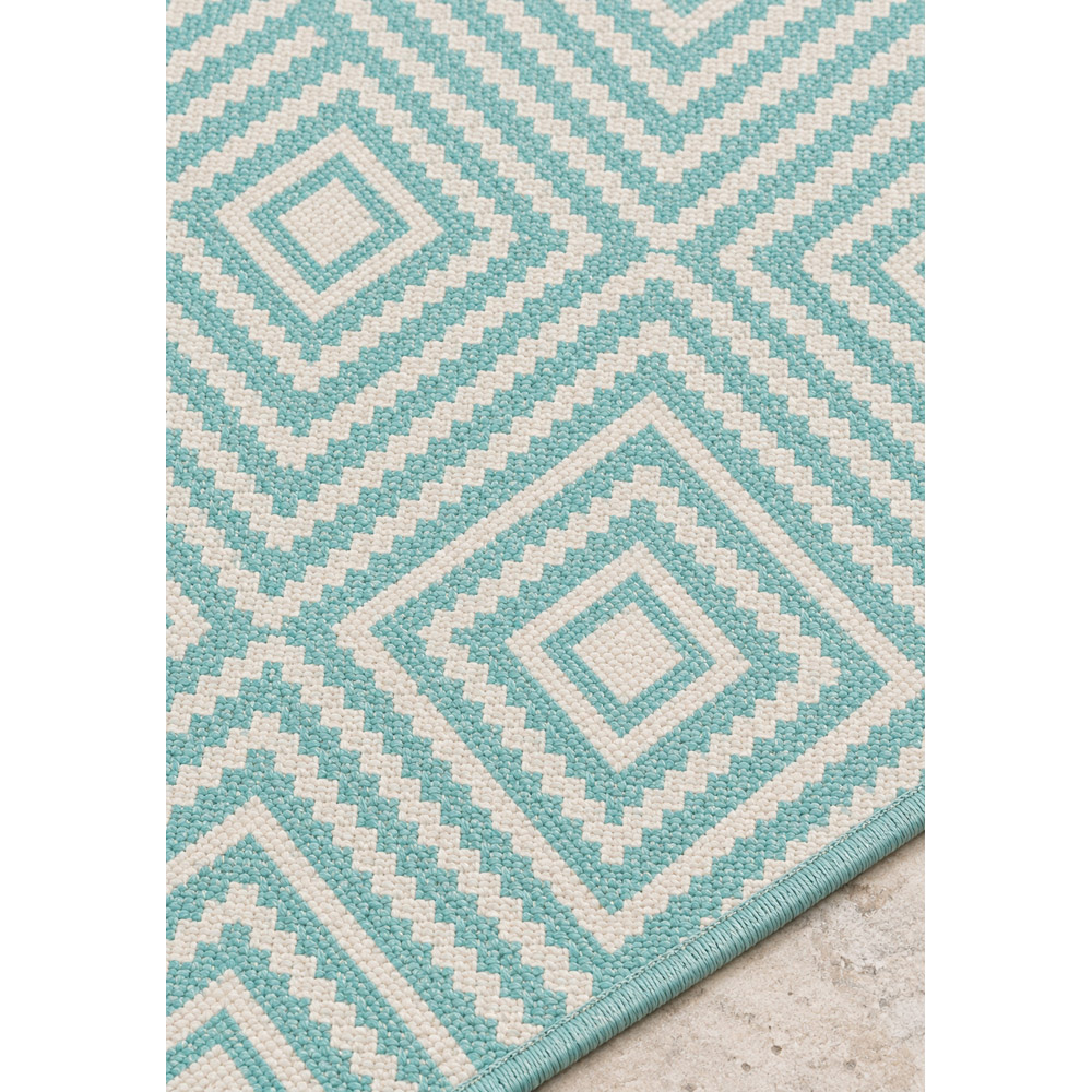 Portland Rugstyle Aqua Large Diamond Rug 80 x 150cm Image 3
