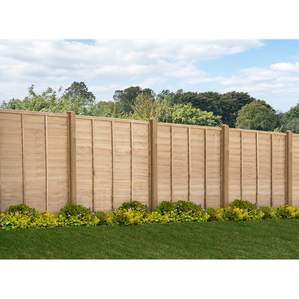 Forest Garden 6 x 5ft Natural Signature Lap Fence Panel Image 6