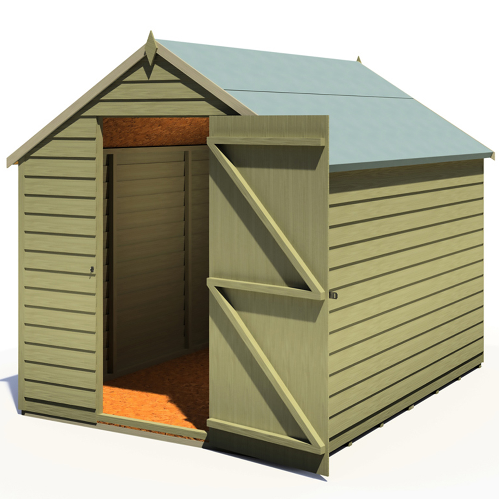 Shire 8 x 6ft Overlap Apex Garden Shed Image 5