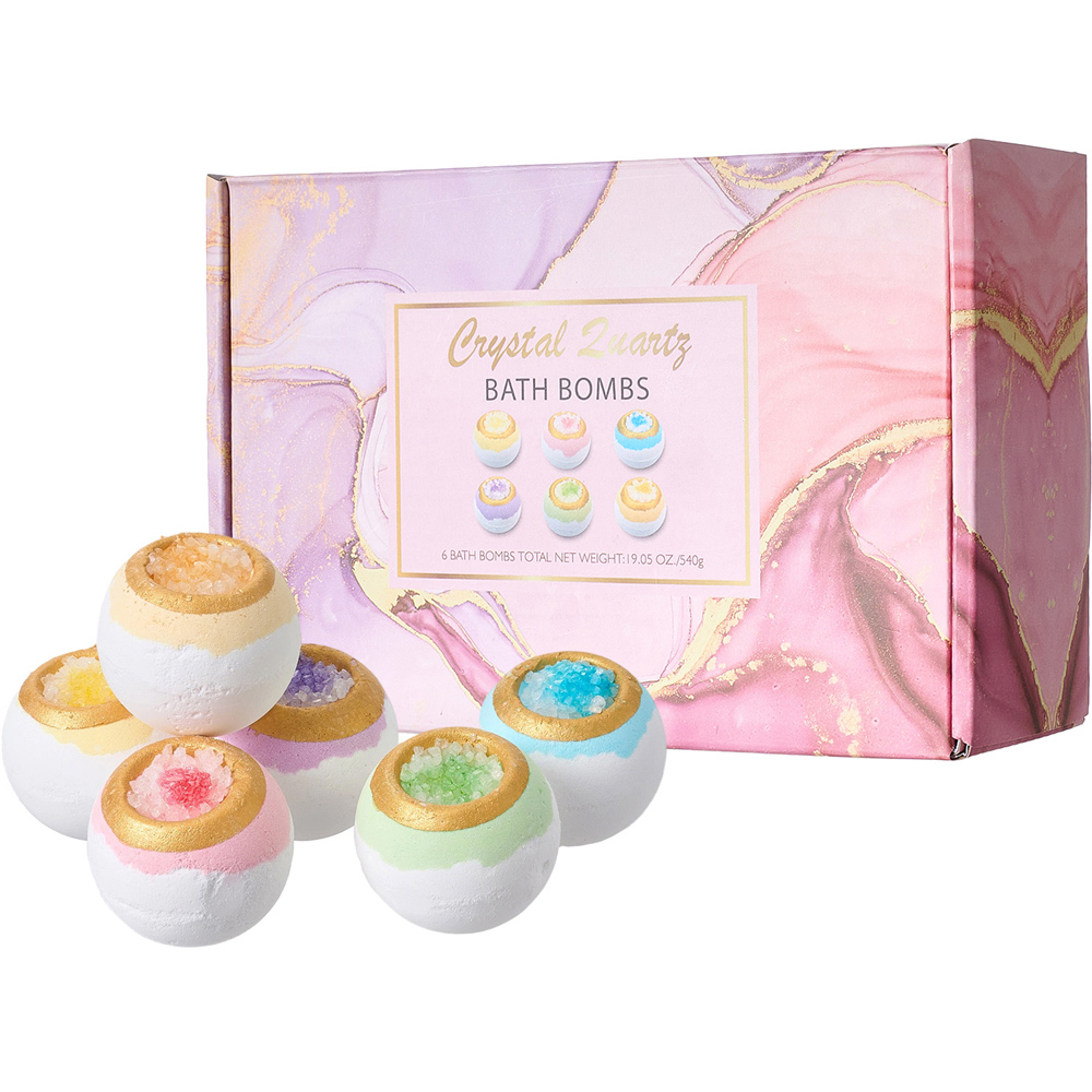 Living and Home 6 Piece Multicolour Bath Bomb Set with 6 Different Scents Image 1