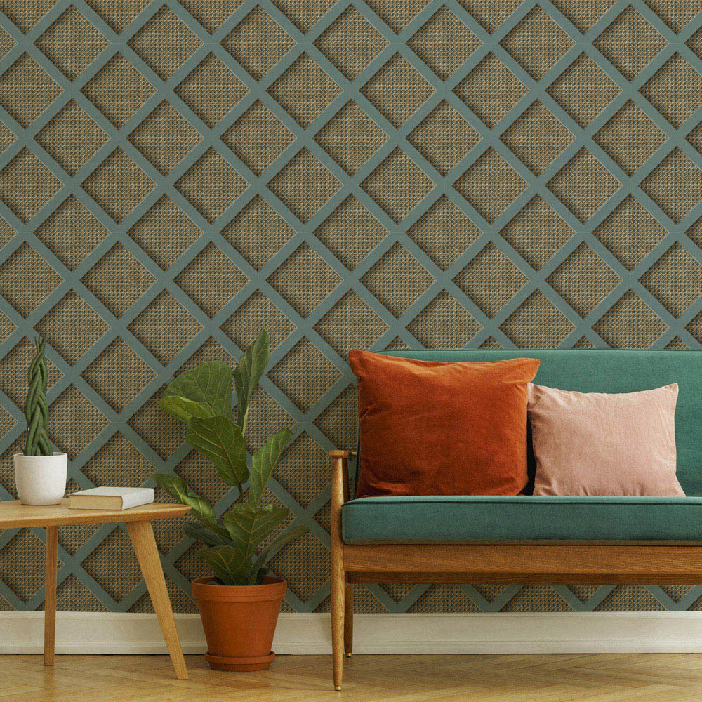 Superfresco Easy Ocean Panel Rattan Wallpaper Image 3