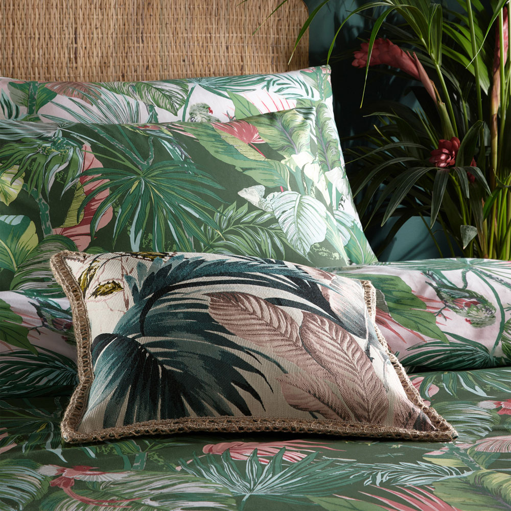 furn. Amazonia Tropical Double Jade Duvet Set Image 3