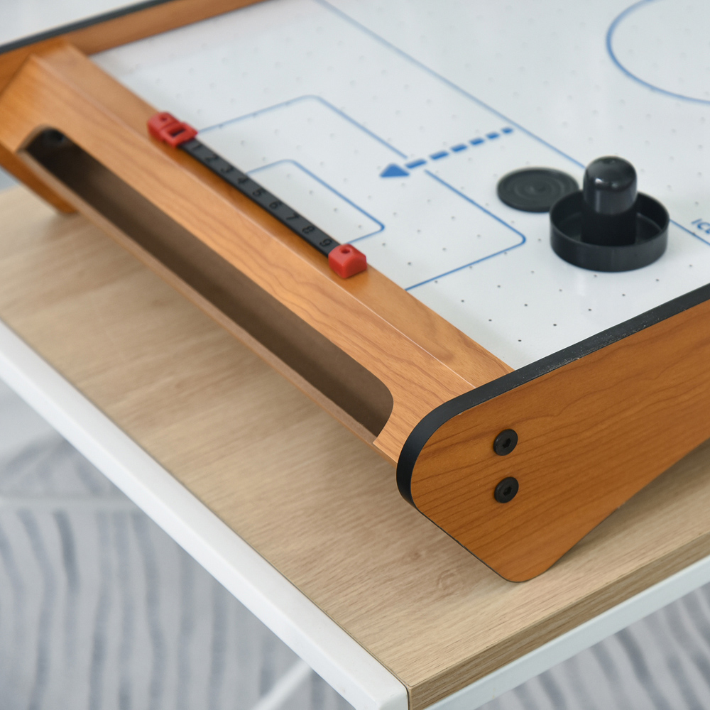 HOMCOM Mini Air Hockey Table with 2 Pucks Pushers and Fan Image 3