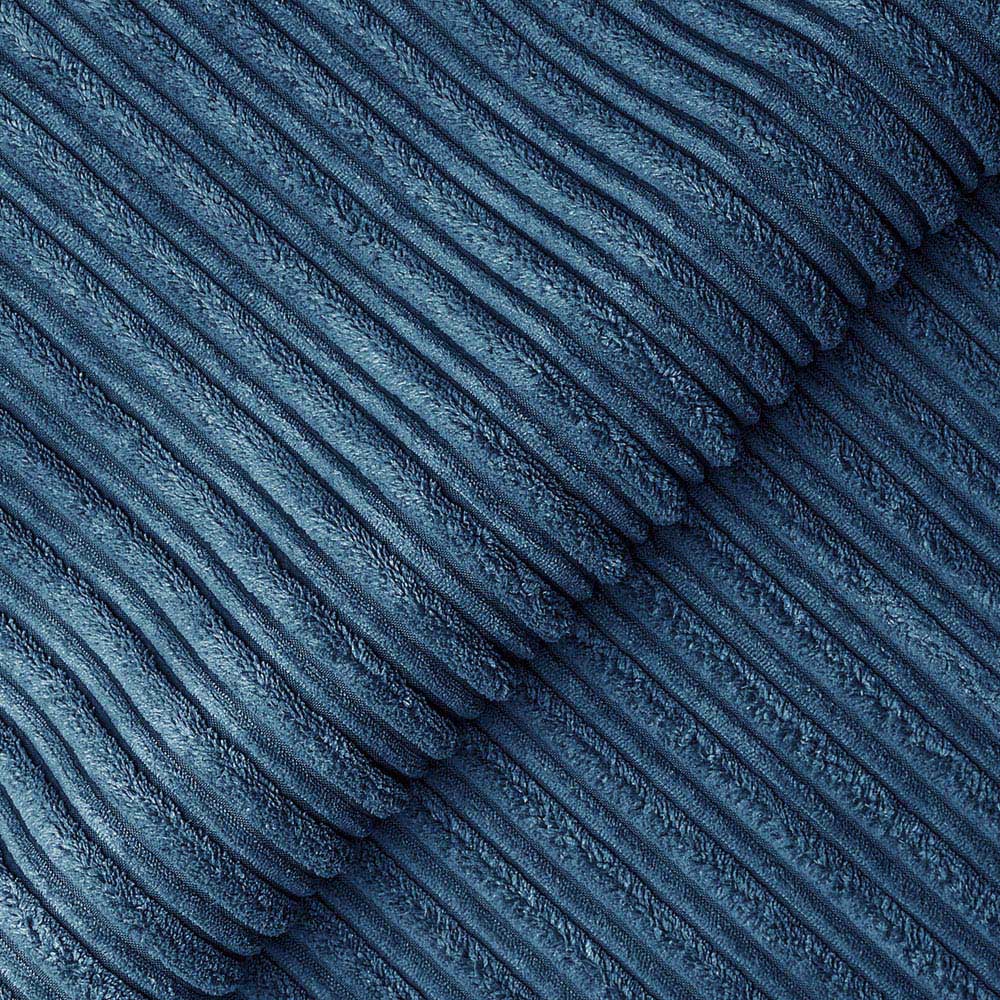 Luxor 4 Seater Marine Blue Jumbo Cord Full Back Sofa Image 5