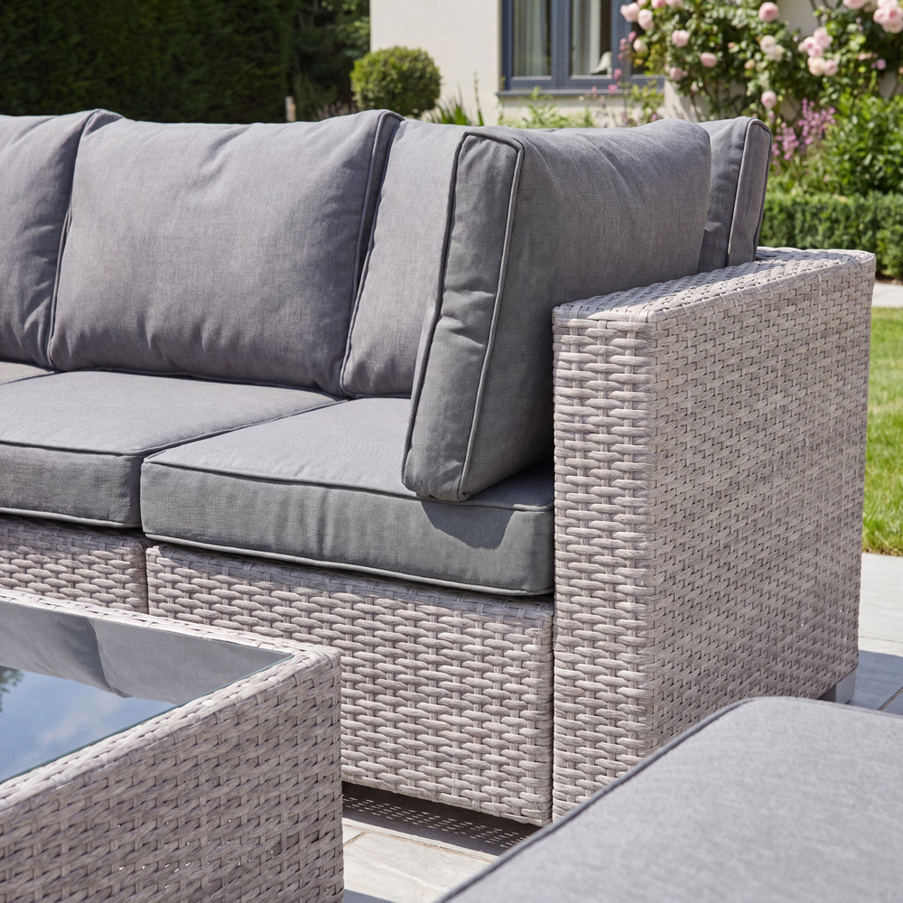 Artemis Home Saviano 5 Seater Grey Rattan Modular L-Shaped Corner Sofa Set Image 2