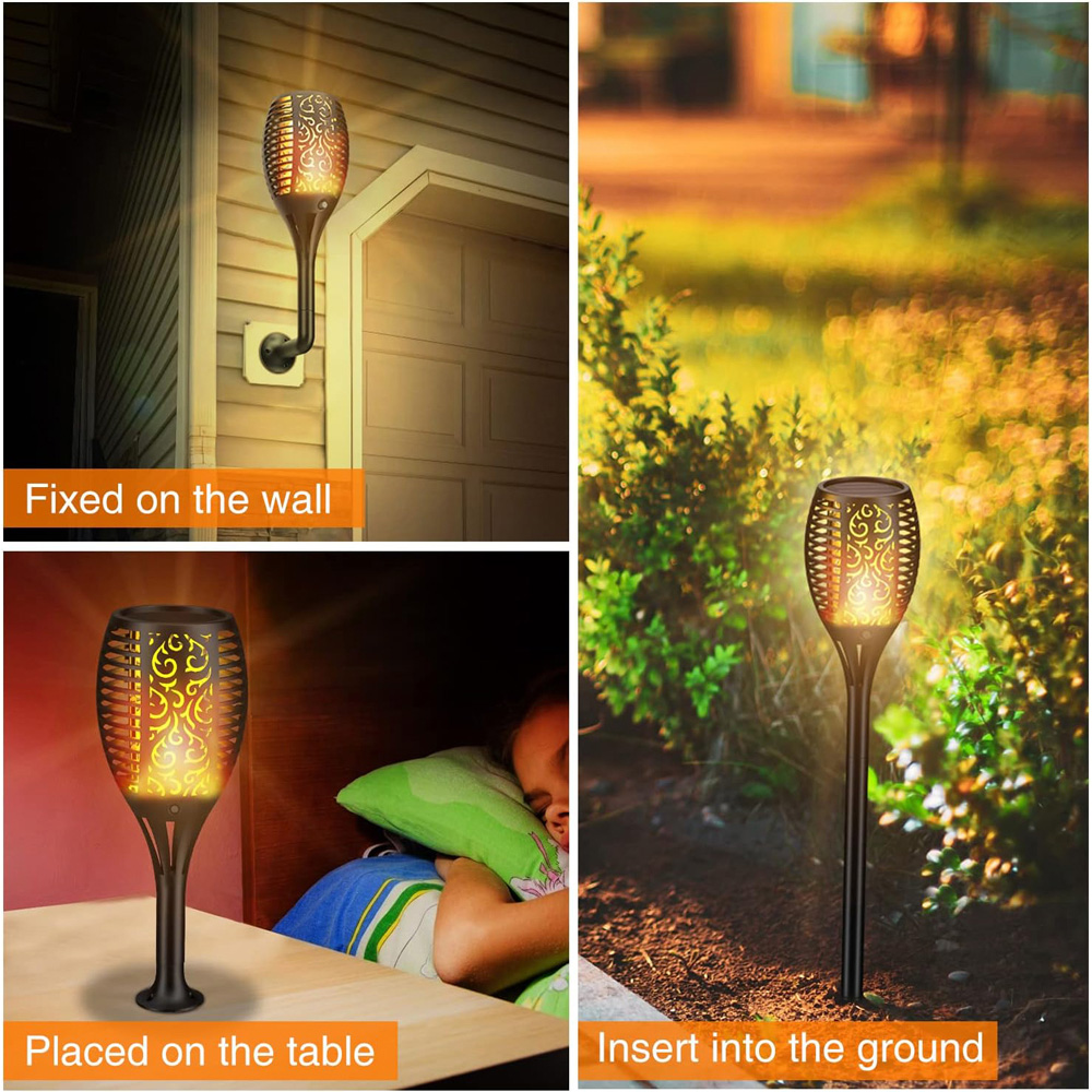 ExtraStar TruFlame 2 Pack LED Solar Dynamic Flame Garden Light Image 5