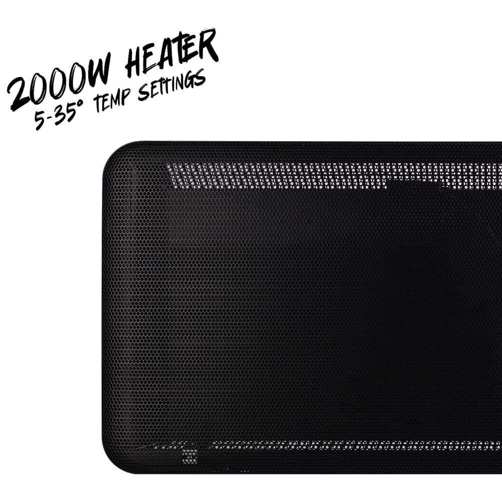 TCP Black 2 in 1 Infrared Convection Wall Mounted and Free Standing Heater 2000W Image 5
