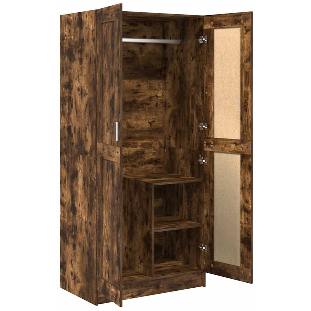 vidaXL 2 Door Brown Wooden Wardrobe Image 5