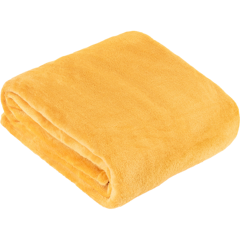 Furn Harrow Ochre Fleece Throw 140 x 180cm Image 1
