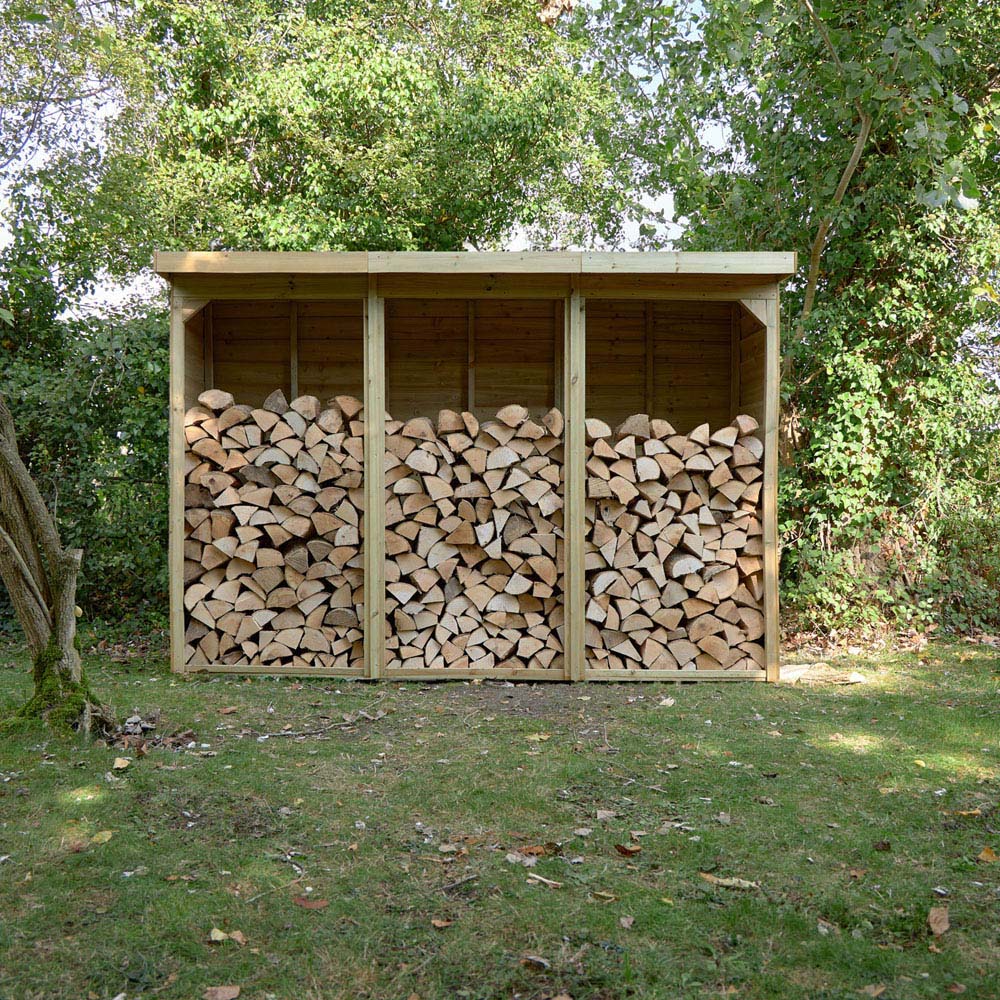 Forest Garden 2.1 x 8.7ft Large Log Storage Image 2