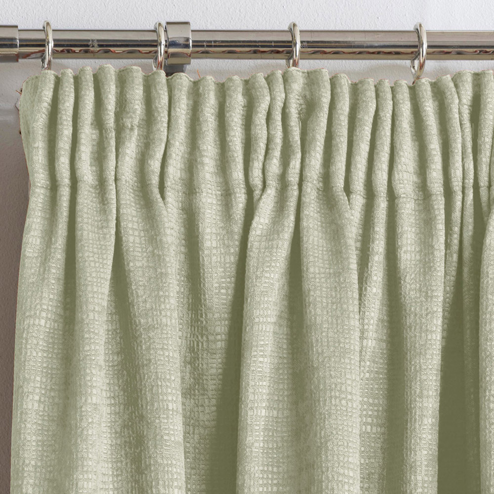 Enhanced Living Matrix Green Thermal Pencil Pleat Readymade Curtains 117 x 137cm Image 3