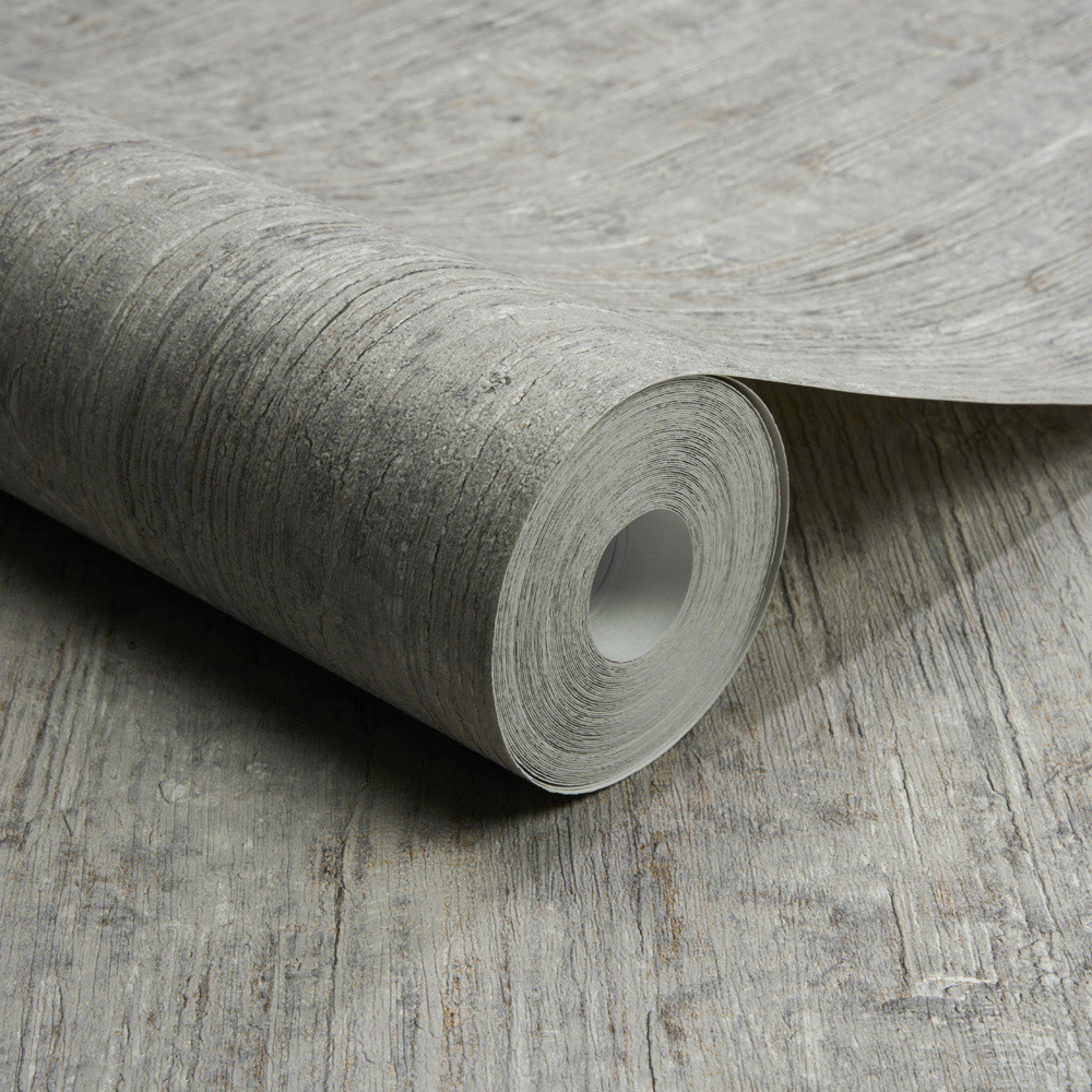 Grandeco Cemento Mid Grey Wallpaper Image 2