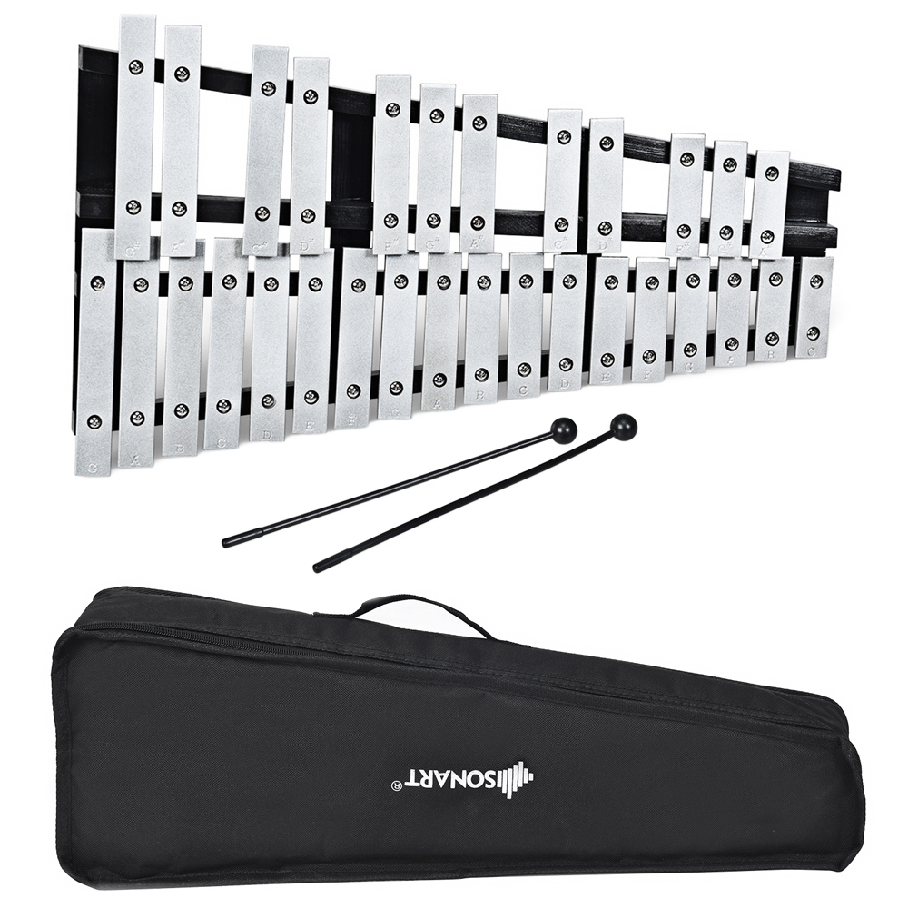 Costway 30 Note Foldable Vibraphone with Wooden Frame Image 1