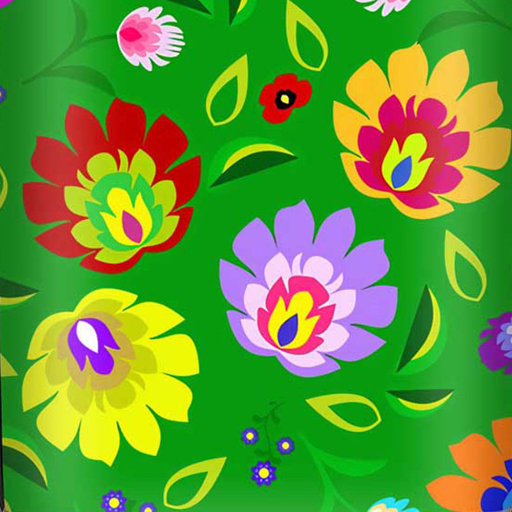 Warren Reed Designer Mini Cabin Polish Folk Floral Suitcase Image 3